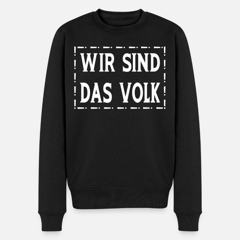 Wir sind das Volk - Männer Premium Bio Pullover - Schwarz