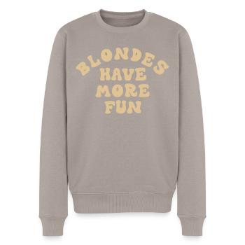 Blonde Blondinen Zitat - Männer Premium Bio Pullover - Taupe - Vorne - Nico (187cm)
