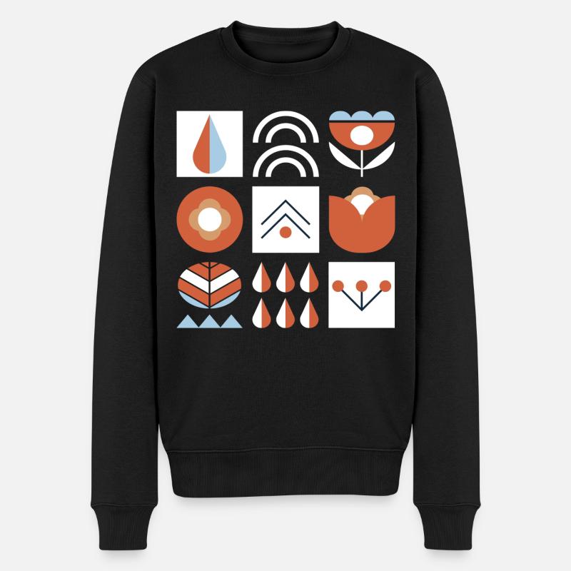 Graphique de nature géométrique - Pull Premium bio Homme - noir