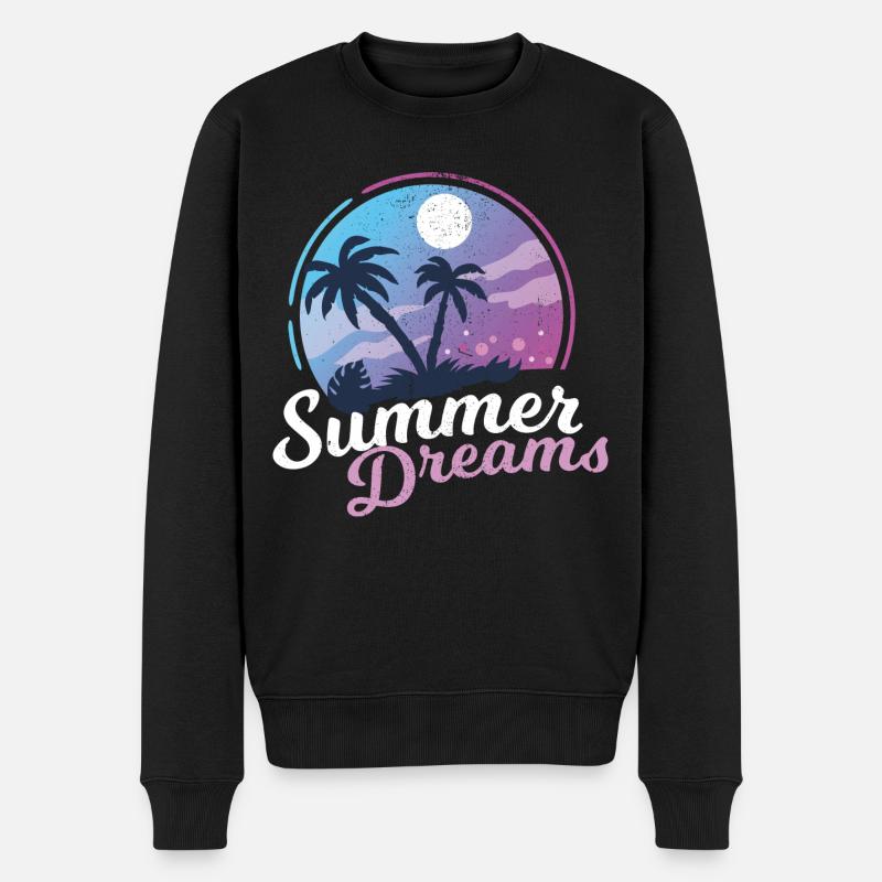 California Summer Dreams Grafik - Männer Premium Bio Pullover - Schwarz