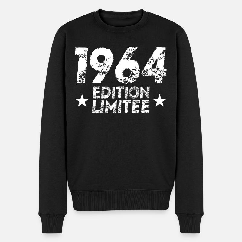 Vintage 1964 Limited Edition Geburtstagsgeschenk - Männer Premium Bio Pullover - Schwarz