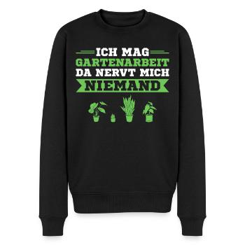 Gartenarbeit Da nervt niemand Hobbygärtner - Männer Premium Bio Pullover - Schwarz - Vorne - Nico (187cm)