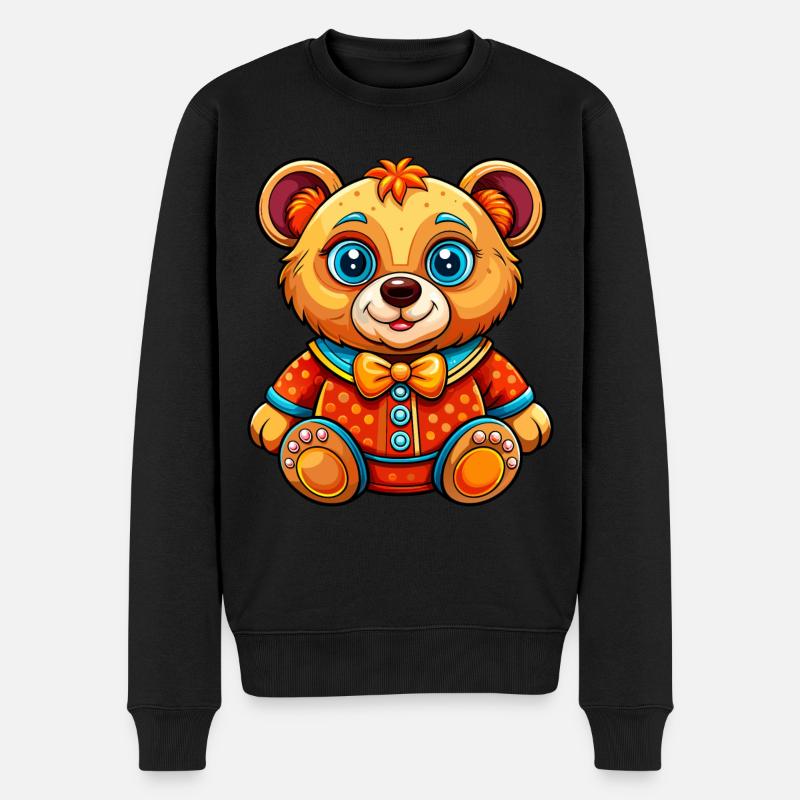 Schmucker Teddy - Männer Premium Bio Pullover - Schwarz