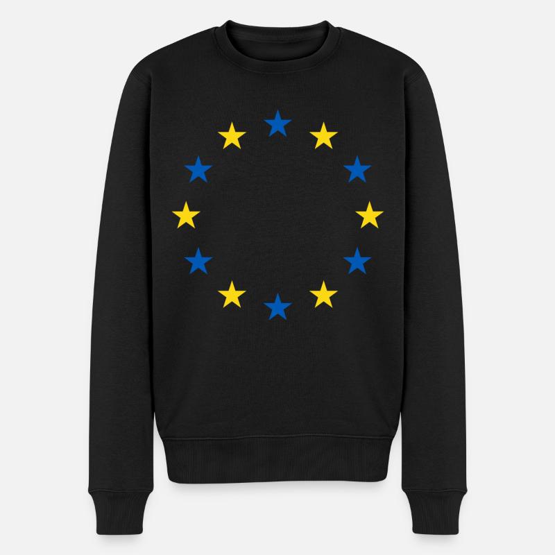 Ukraine UE Drapeau Liberté Paix - Pull Premium bio Homme - noir