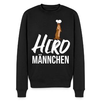 Herdmännchen Koch Kochschürze Hobbykoch Küche - Männer Premium Bio Pullover - Schwarz - Vorne - Nico (187cm)
