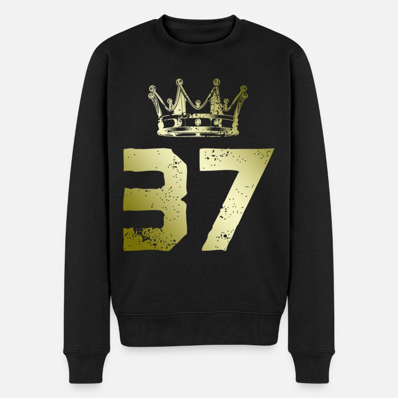 37 Couronne numérique - Pull Premium bio Homme - noir