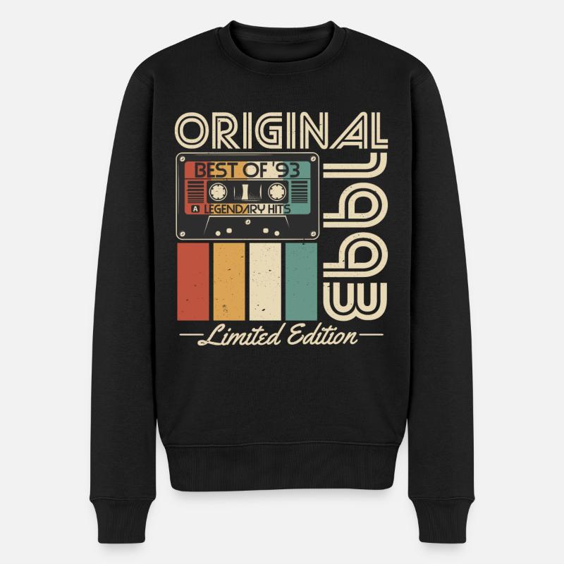 Original 1993 vintage vintage anniversaire rétro - Pull Premium bio Homme - noir