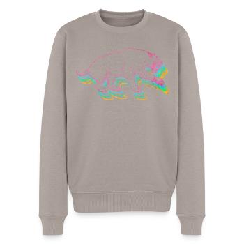 Säbelzahntiger - Männer Premium Bio Pullover - Taupe - Vorne - Nico (187cm)