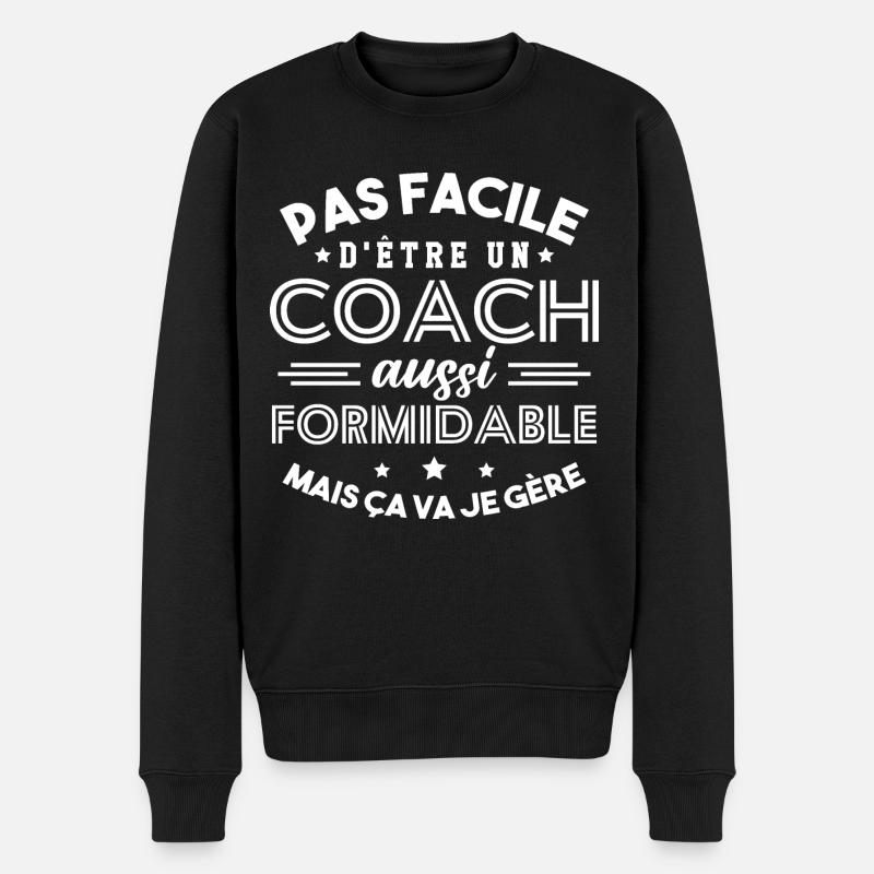 Cadeau Formidable pour Coach Formidable - Pull Premium bio Homme - noir