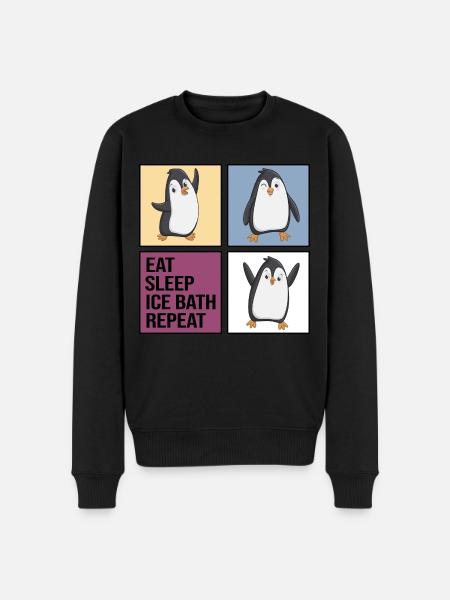 eisbader icebath winterbader eat sleep ice bath - Men's Premium Organic Jumper - black