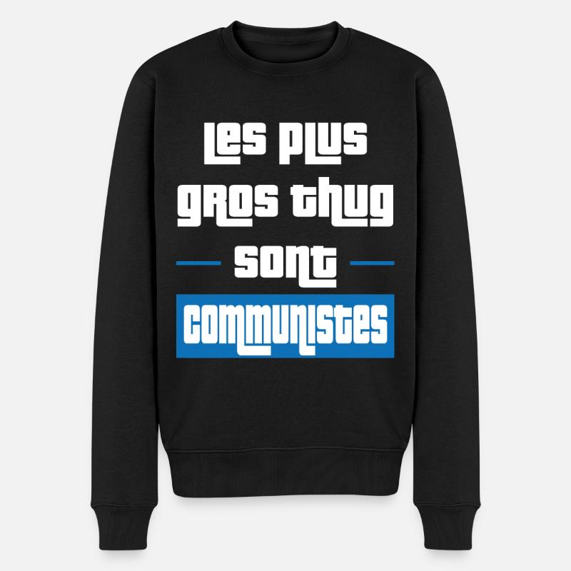 cadeau drôle gros thug communiste - Pull Premium bio Homme - noir
