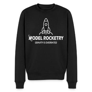 Raketen Modellbau Raumfahrt Technik - Männer Premium Bio Pullover - Schwarz - Vorne - Nico (187cm)