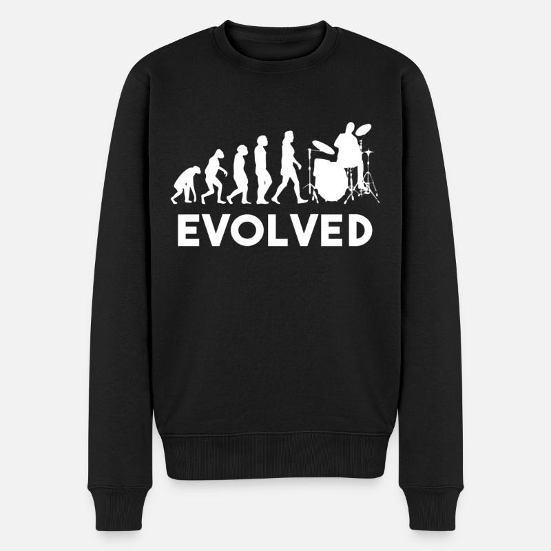 Drummer Drums Evolution - Pull Premium bio Homme - noir