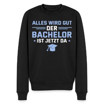 Bachelor Studium Bestandene Bachelorprüfung - Männer Premium Bio Pullover - Schwarz - Vorne - Nico (187cm)