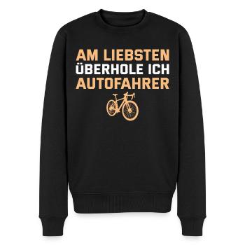 Rennrad Humor Fahrrad - Männer Premium Bio Pullover - Schwarz - Vorne - Nico (187cm)