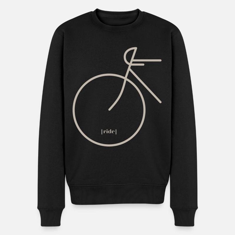 RIDE - Männer Premium Bio Pullover - Schwarz