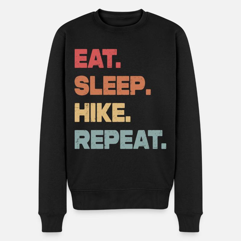 Manger Sleep Hike Répéter - Pull Premium bio Homme - noir