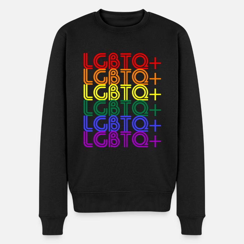 LGBTQ+ - Männer Premium Bio Pullover - Schwarz