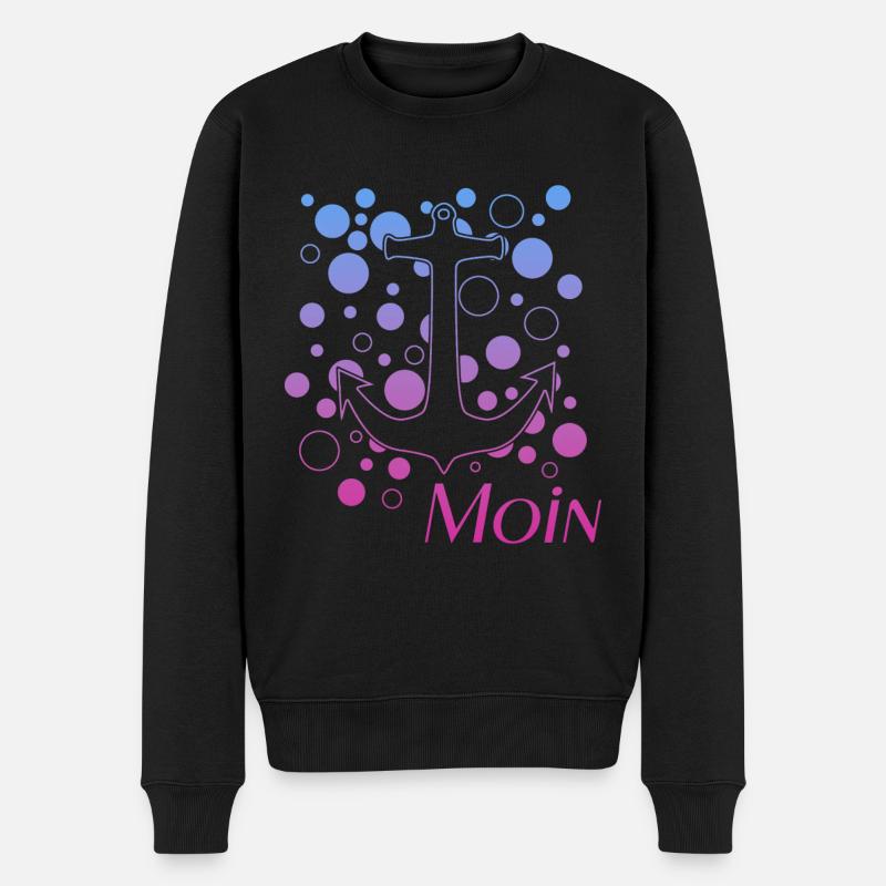 Moin - Männer Premium Bio Pullover - Schwarz