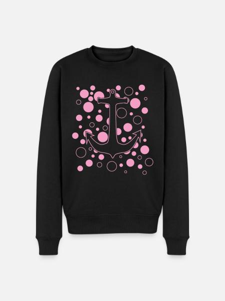 Anker - Männer Premium Bio Pullover - Schwarz