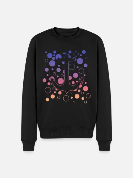 Anker - Männer Premium Bio Pullover - Schwarz