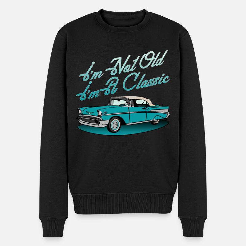 Graphique de voiture classique - Pull Premium bio Homme - noir