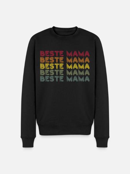 Beste Mama - Männer Premium Bio Pullover - Schwarz