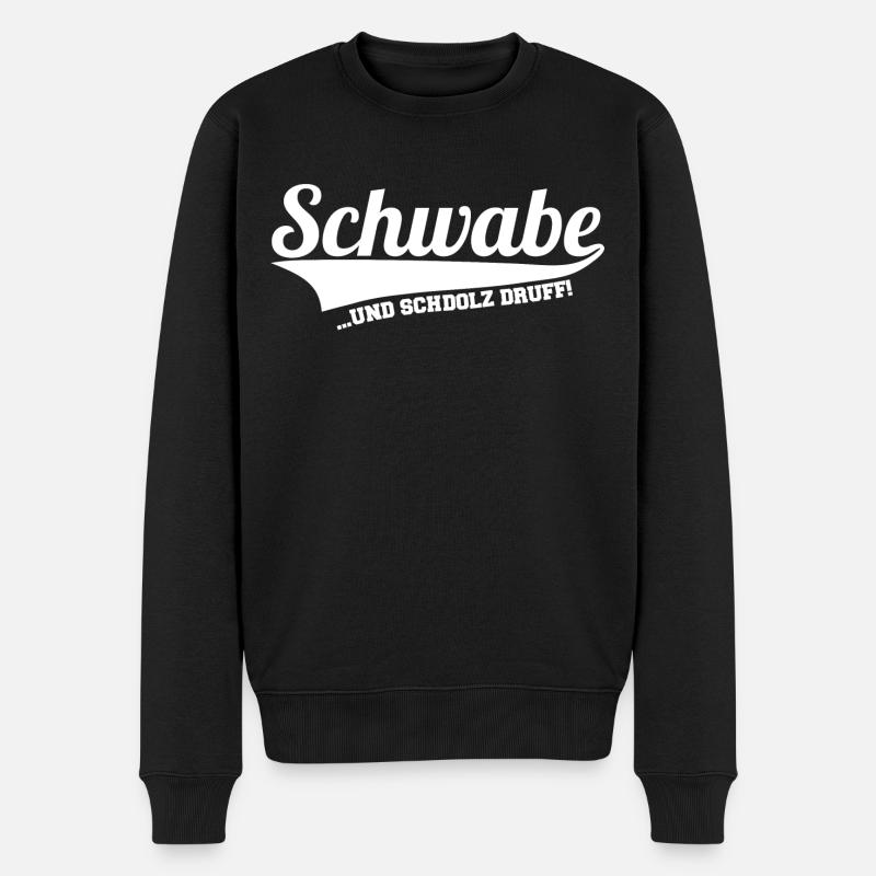 Schwabe - Schwäbisch - Männer Premium Bio Pullover - Schwarz