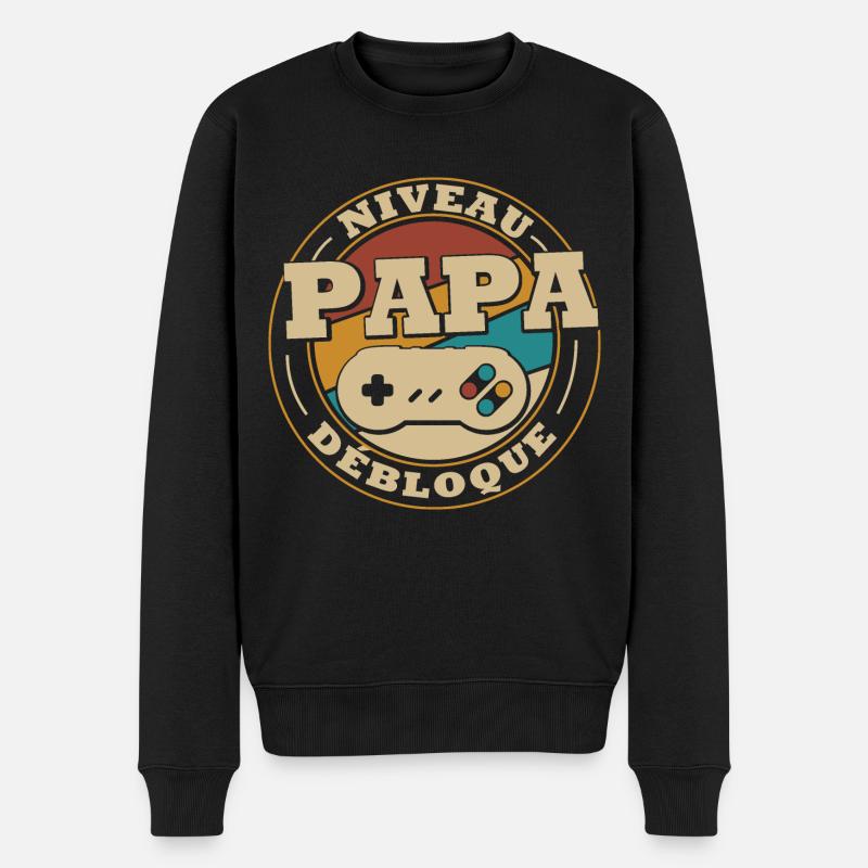 Niveau papa débloquer - Pull Premium bio Homme - noir
