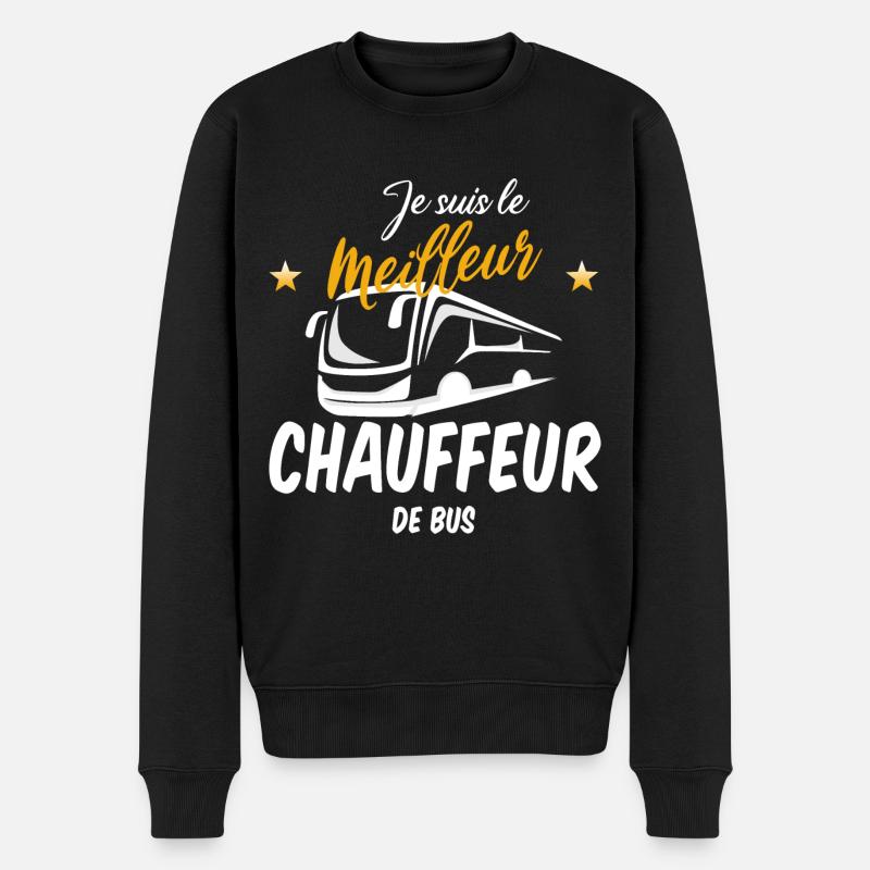 Meilleur chauffeur de bus - Pull Premium bio Homme - noir