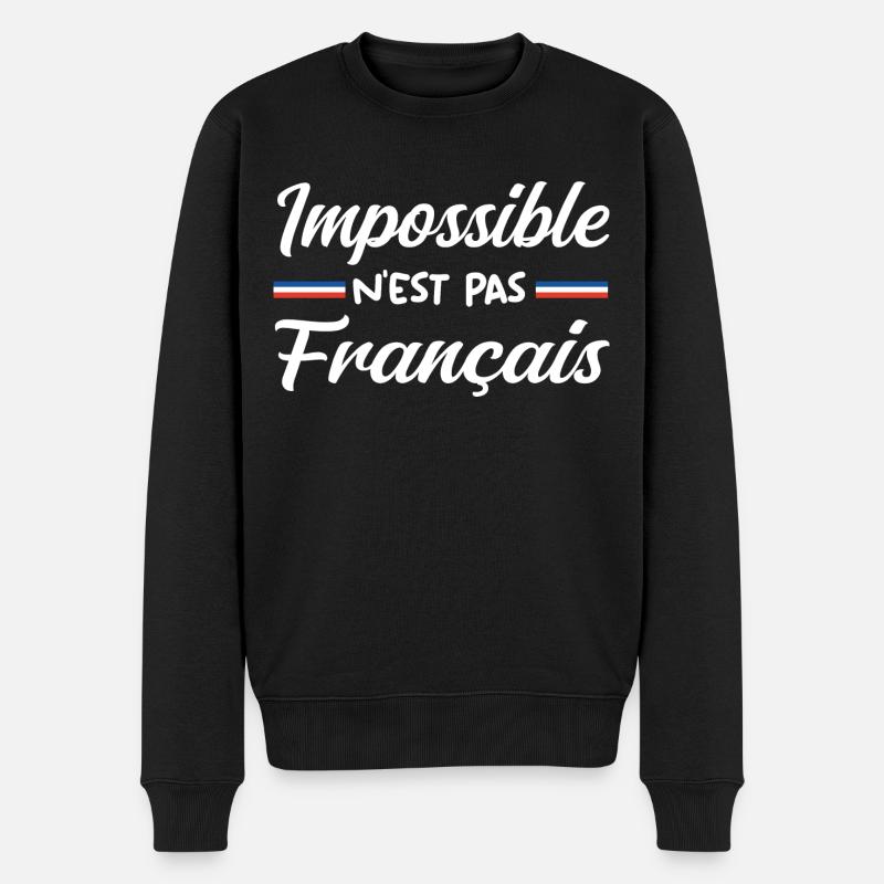 Impossible n est pas francais - Pull Premium bio Homme - noir