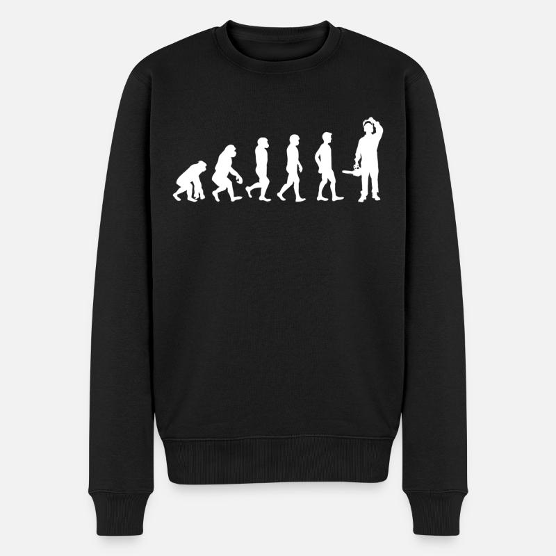 Evolution des Holzes / HOLZ / - Männer Premium Bio Pullover - Schwarz