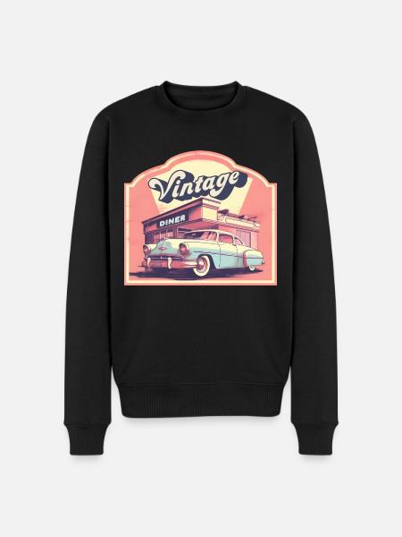 Classic 50s - Men's Premium Organic Jumper - black