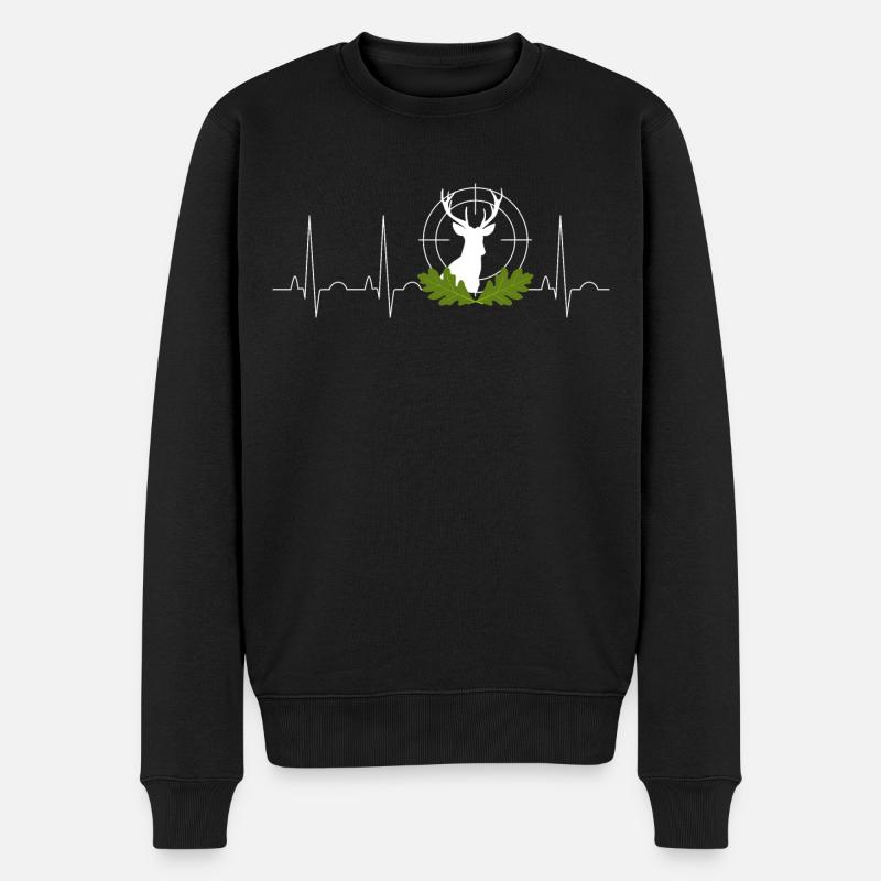 Jagd - Männer Premium Bio Pullover - Schwarz