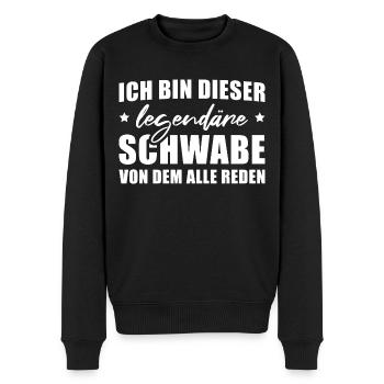 Legendärer Schwabe - Männer Premium Bio Pullover - Schwarz - Vorne - Nico (187cm)