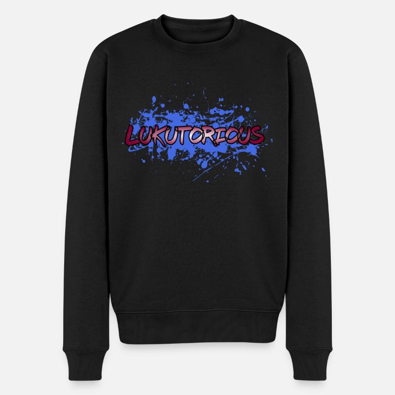 Lukutorious - Männer Premium Bio Pullover - Schwarz