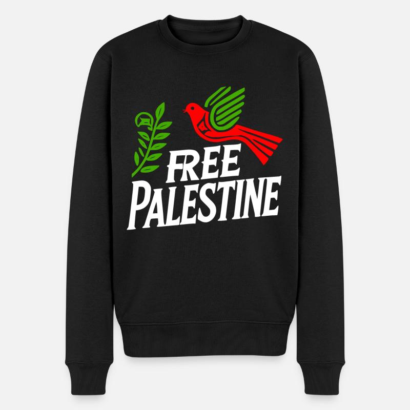 Free palestine - Pull Premium bio Homme - noir