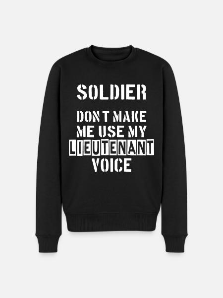 Lieutenant. Soldier. Mate. Military. - Men's Premium Organic Jumper - black
