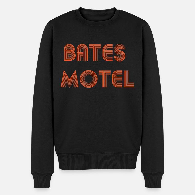 motel bates - Pull Premium bio Homme - noir