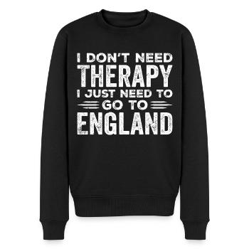 I Don't Need Therapy I Just Need To Go To England - Pull Premium bio Homme - noir - Devant - Nico (187cm)