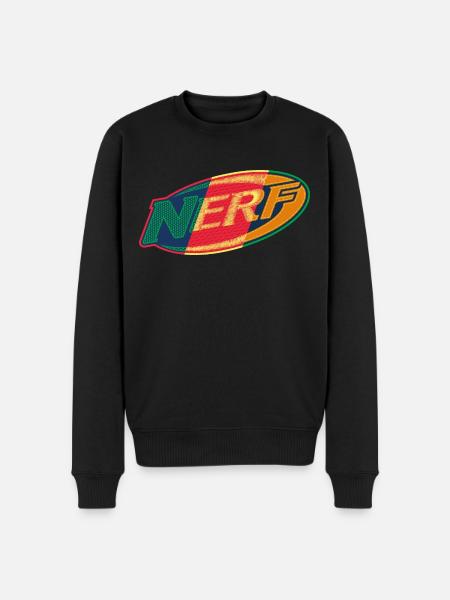Nerf Vintage Oval Logo - Men's Premium Organic Jumper - black