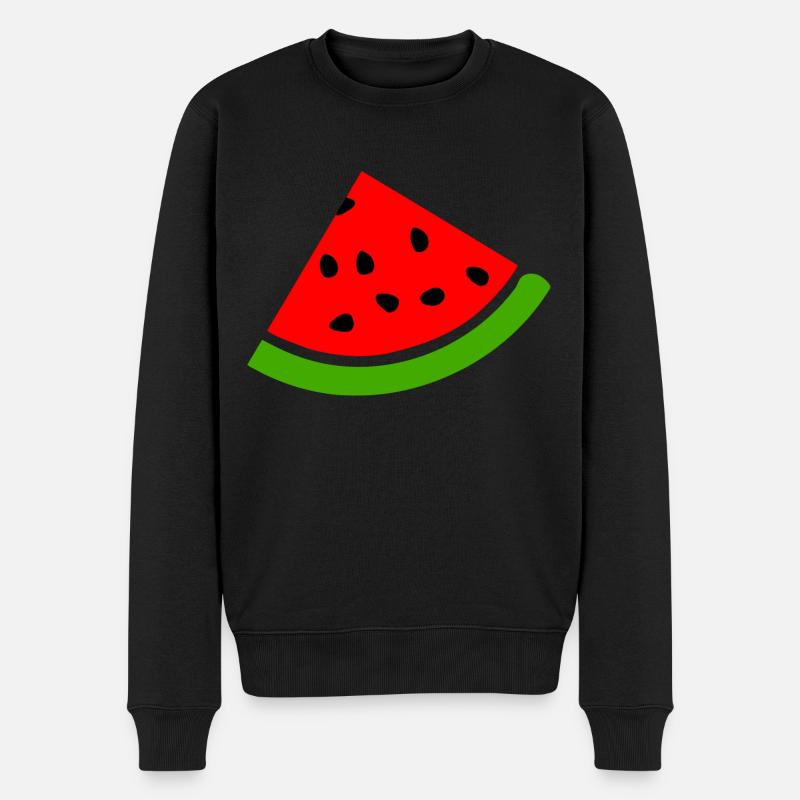 Wassermelone Melone - Männer Premium Bio Pullover - Schwarz