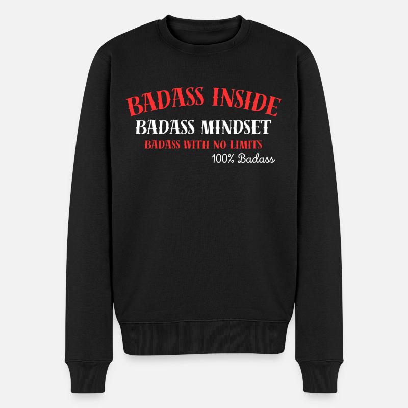 100% Badass, Badass à l’intérieur - Pull Premium bio Homme - noir