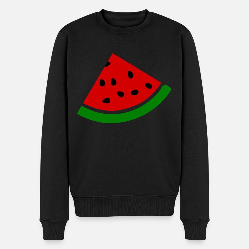 Wassermelone - Männer Premium Bio Pullover - Schwarz