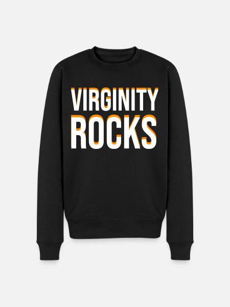 virginity rocks - Männer Premium Bio Pullover - Schwarz