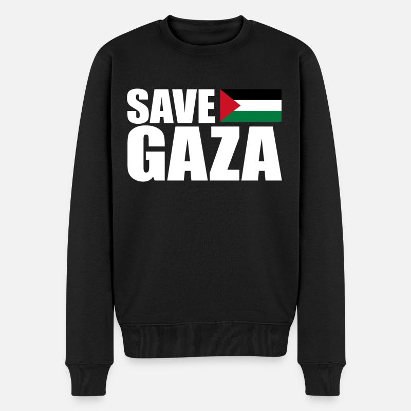 Save gaza - Pull Premium bio Homme - noir