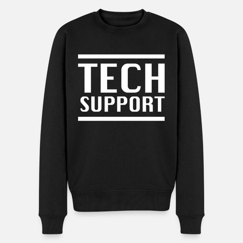Tech Support - Men's Premium Organic Jumper - black