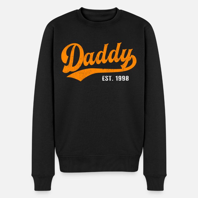 Daddy - Meilleur papa papa du monde - est. 1998 - Pull Premium bio Homme - noir