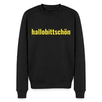HALLO BITTESCHÖN - HALLOBITTSCHÖN - DÖNER KEBAP - Männer Premium Bio Pullover - Schwarz - Vorne - Nico (187cm)