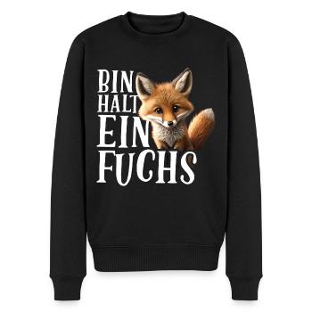Bin halt ein Fuchs Fuchsliebhaber Statement - Männer Premium Bio Pullover - Schwarz - Vorne - Nico (187cm)
